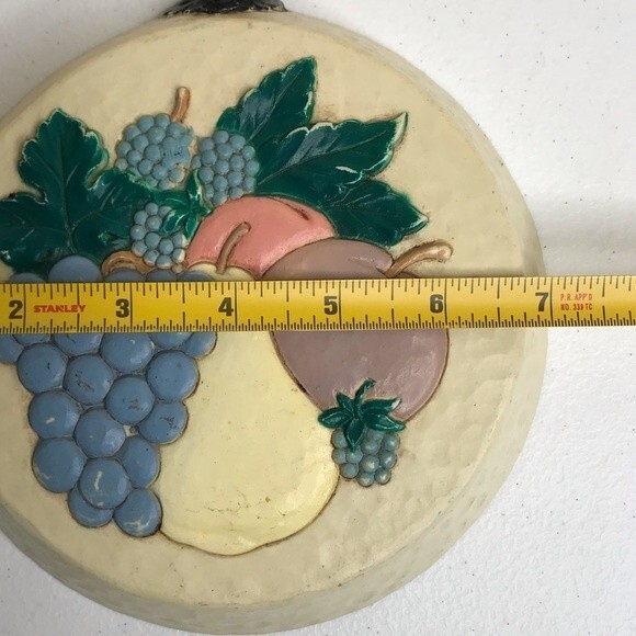 Vintage Floral Coffee Pot Fruit Frying Pan Wall Hangers Made In USA MCMXCV 1995 - Picture 8 of 13